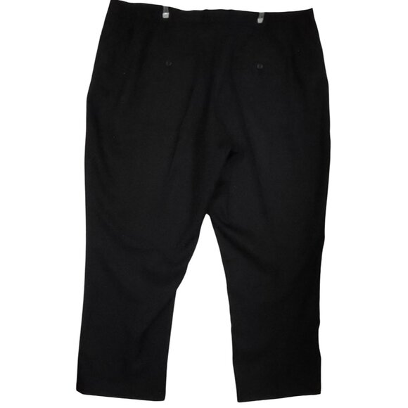 oobe Pants Womens Plus Size 30 x 31" Black Flat Front straight leg Uniform Work - Picture 1 of 12